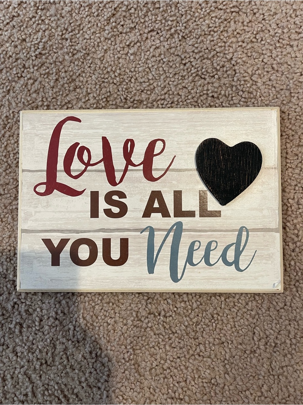 Wooden Decorative Farmhouse-Style "Love is All you need" sign